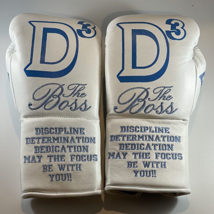 Pro Gloves White & Sky Blue